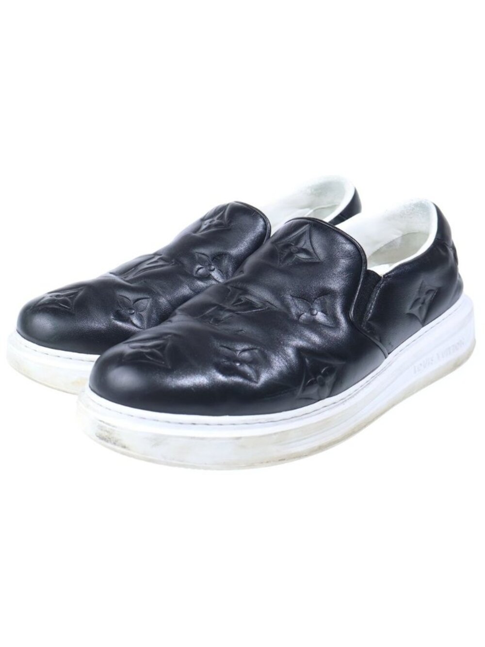 Louis Vuitton Beverly Hills Line Monogram Slip on Low Cut Sneakers Black - Picture 2 of 6